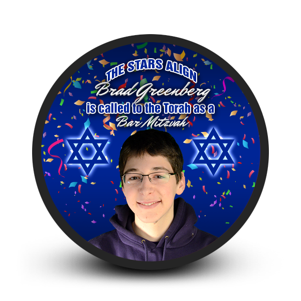 Custom hockey puck bat mitzvah gift Personalized sports create hockey puck bat mitzvah gift ideas
