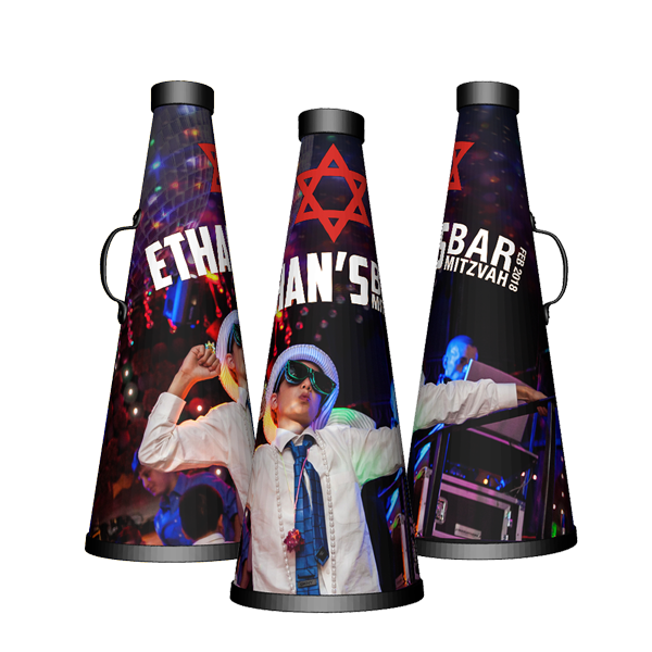 Customised picture perfect sports megaphone bar mitzvah athlete sports fan party favor Best custom megaphones for bar mitzvah athlete sports fan party favor