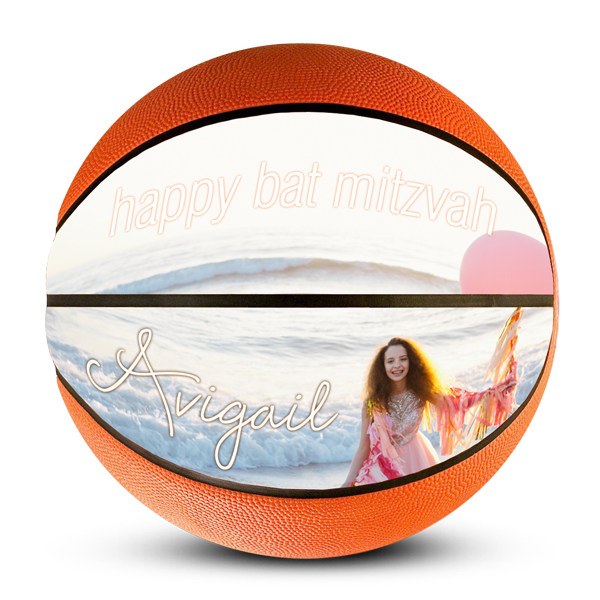 Personal sports basketball bat mitzvah gift for fan Best photo sports personalized basketball bat mitzvah gift for fan