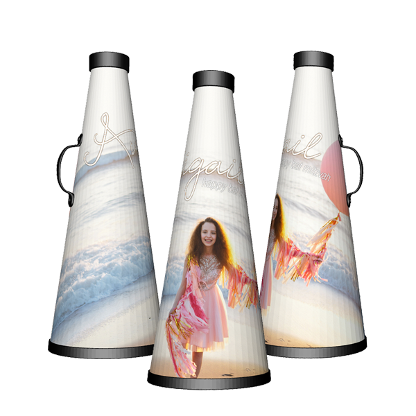 Customised picture perfect sports megaphone bat mitzvah athlete sports fan party favor Best custom megaphones for bat mitzvah athlete sports fan party favor