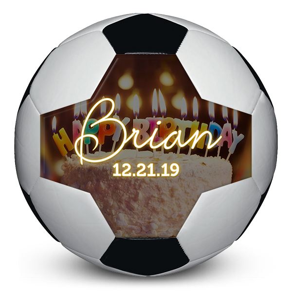 Personal customised soccerball gifts for coaches soccer on birthday Custom personalised picture perfect soccerball birthday gift ideas