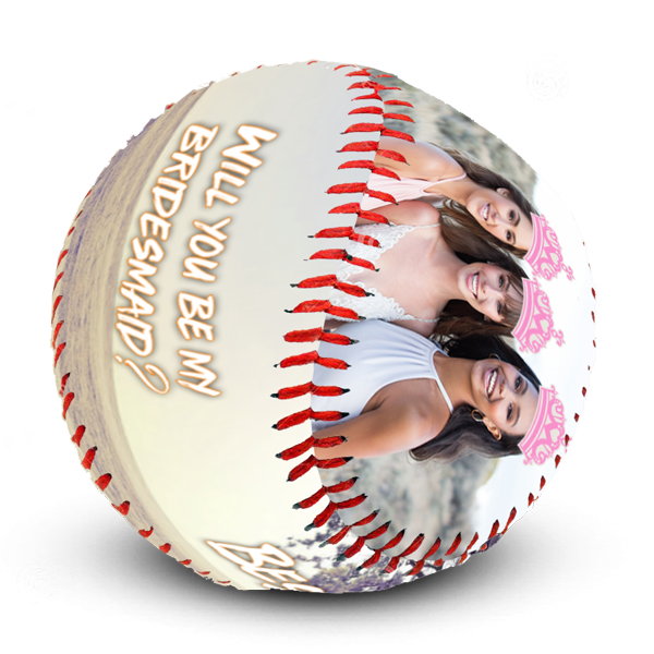 Personal sports baseball bridesmaids gift for fan Best photo sports personalized baseball bridesmaids gift idea for athlete sports fan party favor