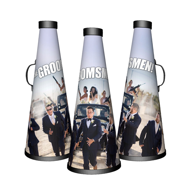 Personal sports cheerleading megaphones groomsmen gift for fan Best photo sports personalized cheerleading megaphones groomsmen gift for fan