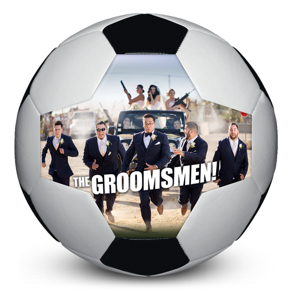 Personal sports soccerball groomsmen gift for fan Best photo sports personalized soccer ball groomsmen gift for fan