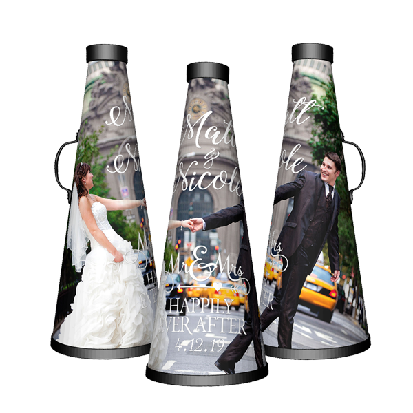 Custom coach cheer gift for wedding party favor Personal cheerleading megaphones idea for wedding party favors