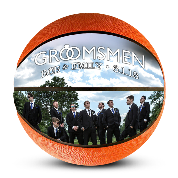 Personalised picture basketball groomsmen gift for fan Custom basketball groomsmen gift for fan