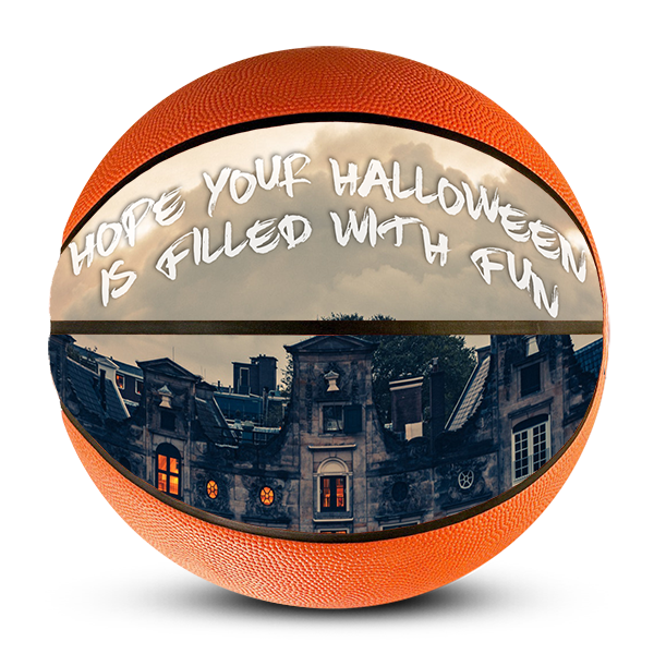 Personalised halloween's basketball gift for coach Custom engraved basketball ideas for halloween