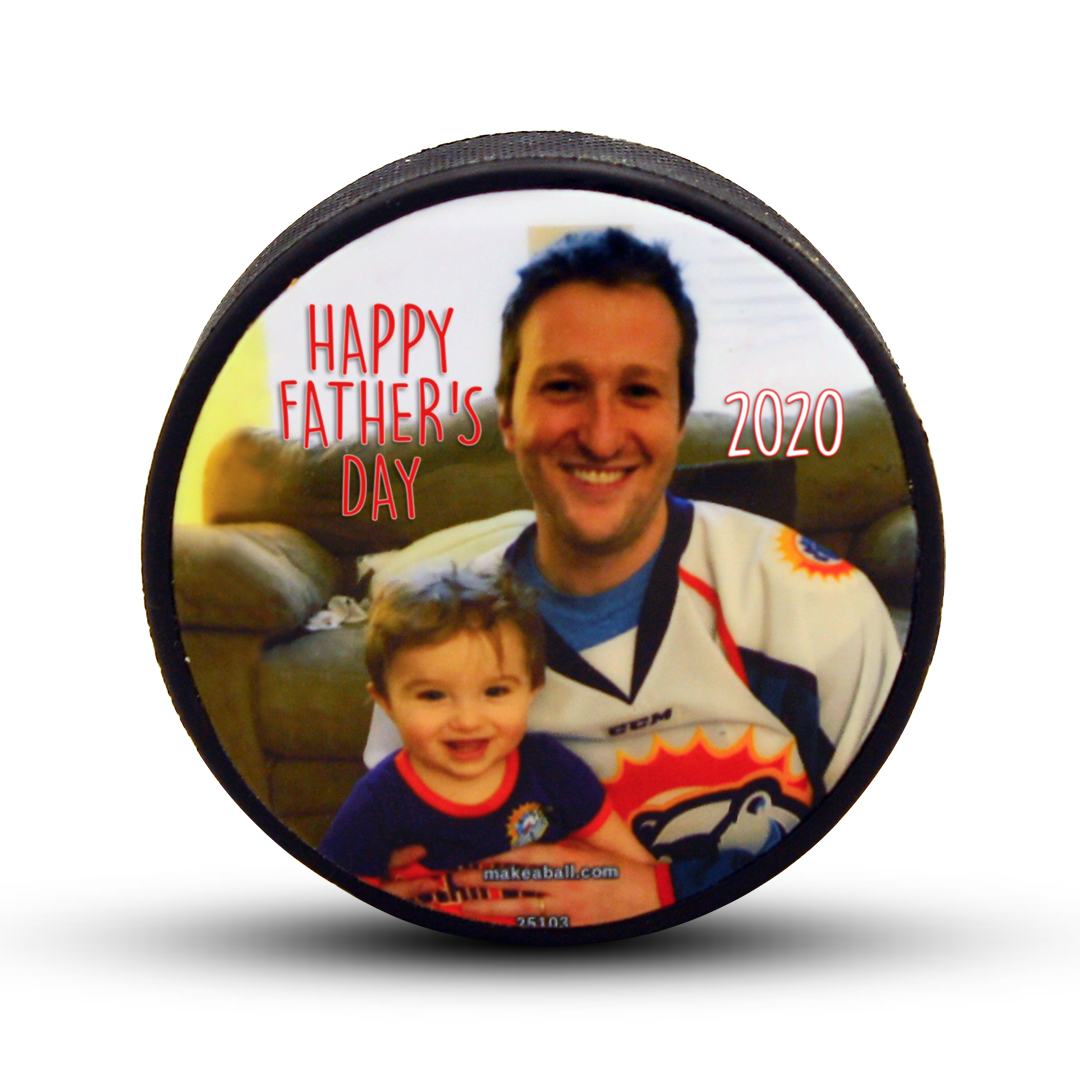 Best sports ball hockey puck gift ideas for dad Personal picture perfect hockey puck gift for dad