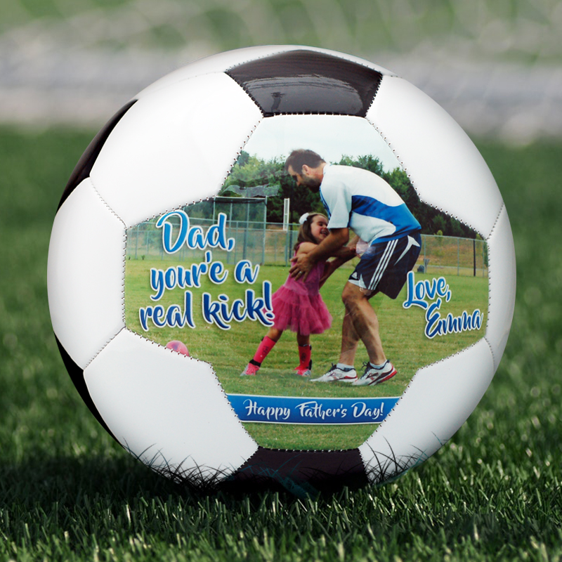 Customised soccerball gifts for coaches soccer on fathers day Custom picture perfect soccerball fathers day gifts