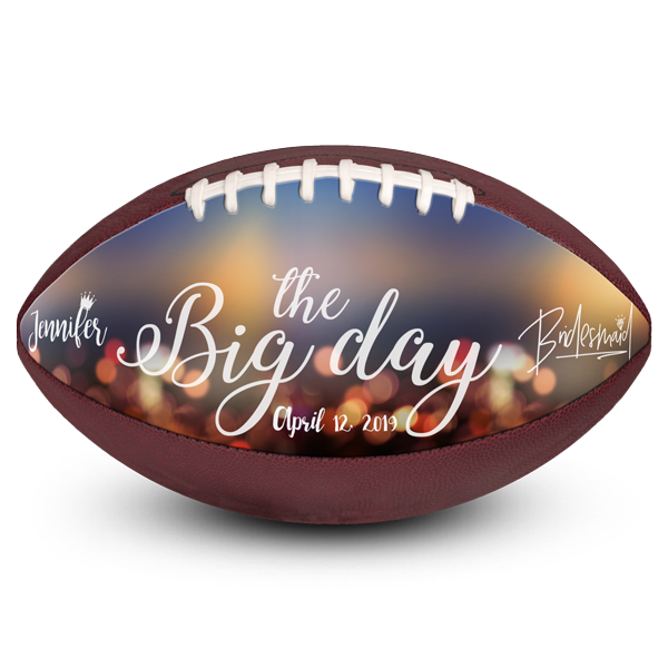 Personalised picture football bridesmaids gift for fan Custom football bridesmaids gift for fan