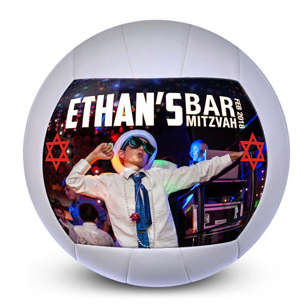 Best photo sports personalized volleyball bar mitzvah athlete sports fan party favor