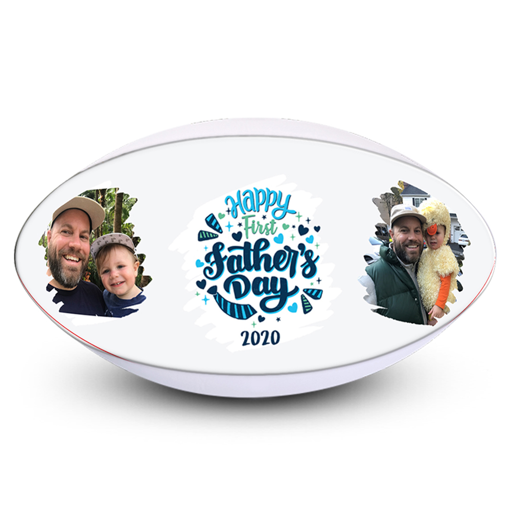 Custom photo fathers day rugby gift Custom fathers day rugby gift