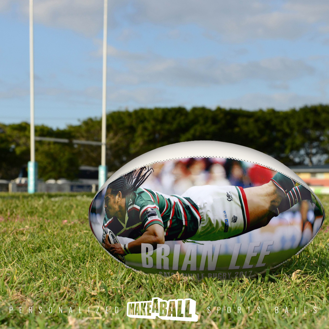 Customized photo senior night rugby ball gift Customized designed senior night rugby ball gift