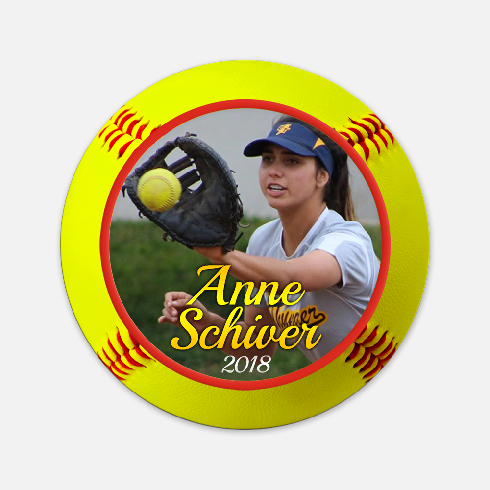 Custom photo senior night softball Custom senior night softball magnet