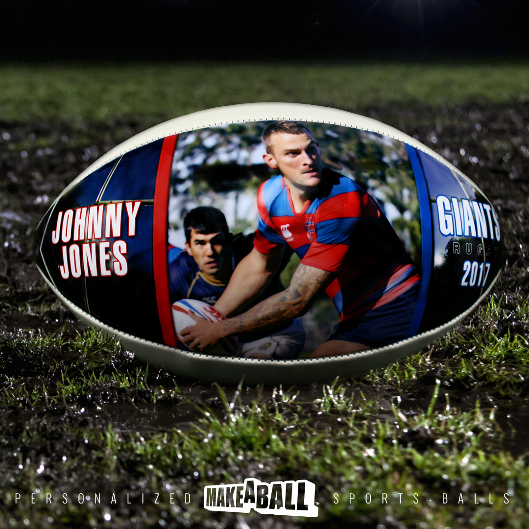 Personalized best picture senior night rugby ball gift Personalized best picture senior night rugby ball gift