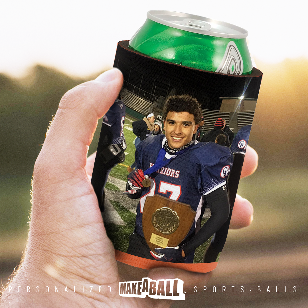 Best soccer koozie senior night gift Picture senior night soccer ball koozie party favors