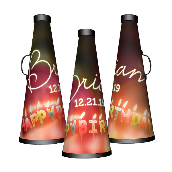 Personal cheerleading megaphones idea for birthday