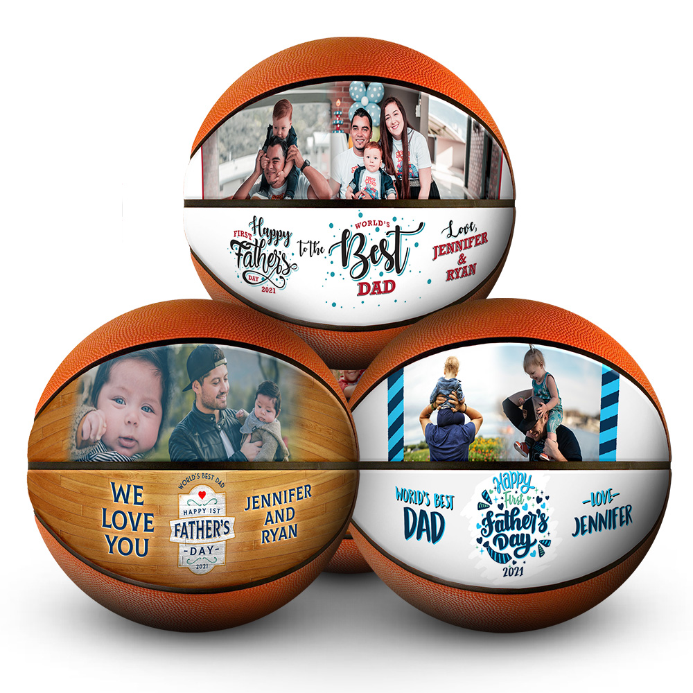 Best idea of basketball with name engraved for fathers day